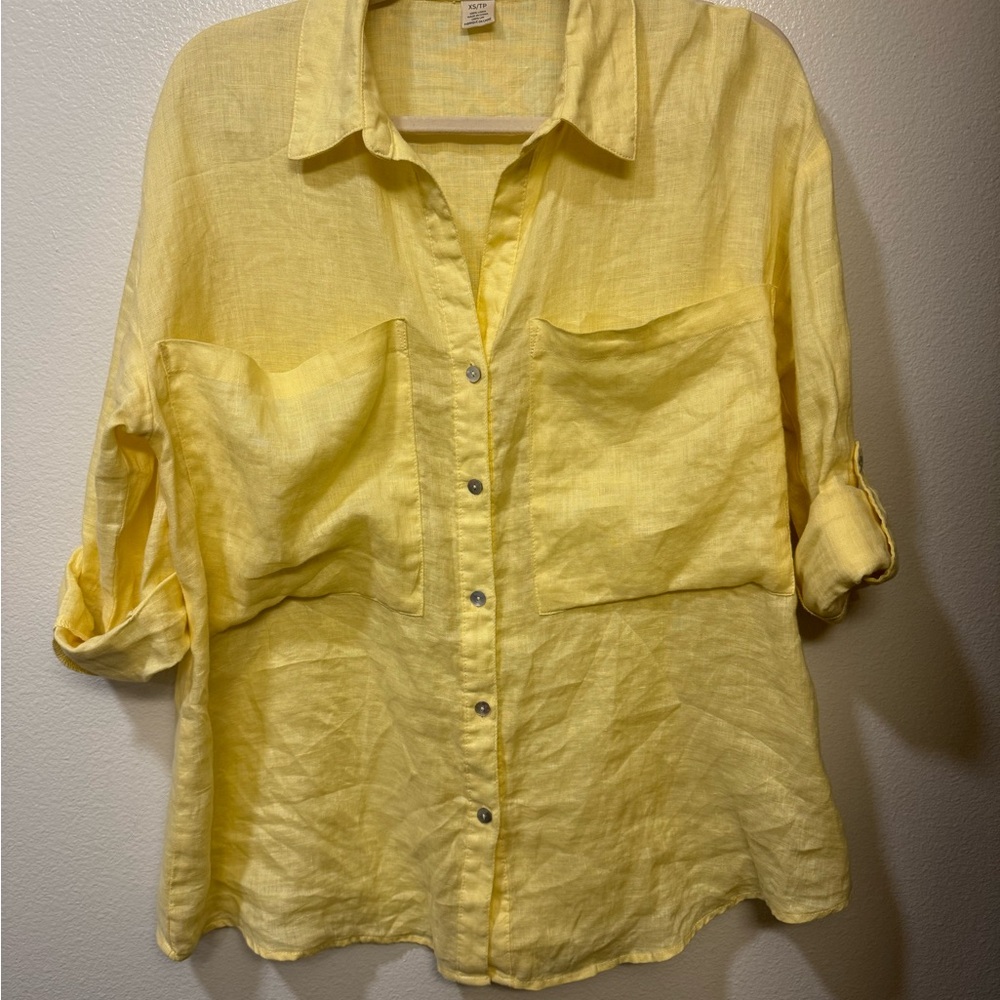 Magaschoni Yellow Button-Down Shirt